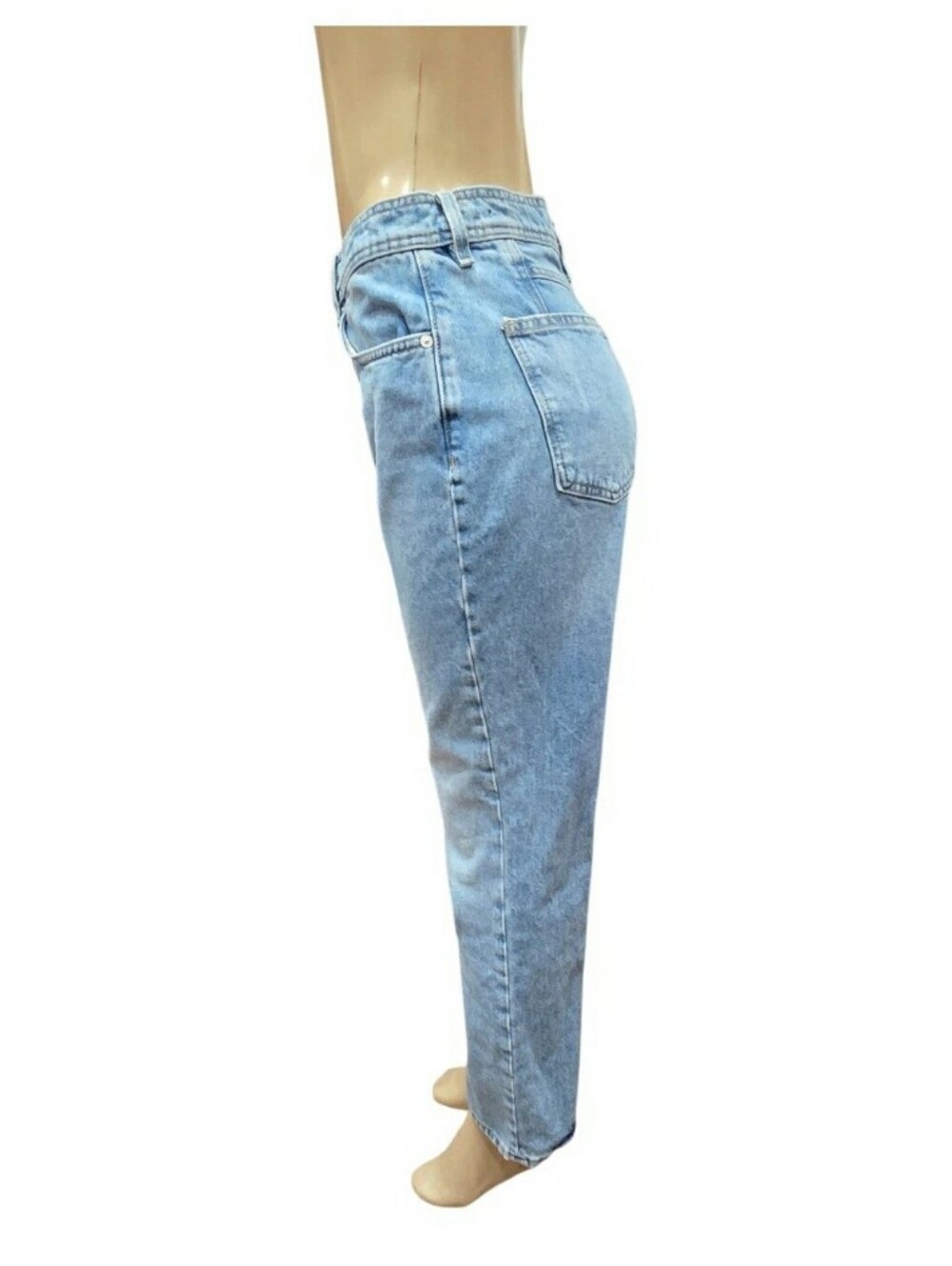 We The Free Women 29 Union Blue Denim Xena High Rise Slim Straight Jeans - Picture 2 of 14
